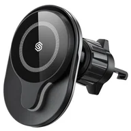 Uchwyty samochodowe do telefonów - Rotacyjny uchwyt indukcyjny SODI C50 15W Czarny - miniaturka - grafika 1