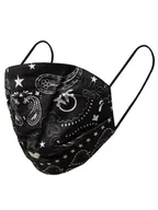 Maseczki ochronne i antywirusowe - Pinko Maseczka materiałowa Zoologia Mask Popeline St.Bandana 20211 PRR 1N20D9 Y7RF Czarny - miniaturka - grafika 1