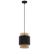 Lampy sufitowe - TK Lighting Lampa wisząca nowoczesna BOHO Small Black 1pł. ratan 6540 - miniaturka - grafika 1