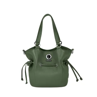 Torebka damska Lamarthe Paris skórzana zielona worek - Torebki damskie Torebka damska Lamarthe Paris skórzana zielona worek - Torebki damskie - miniaturka - grafika 1