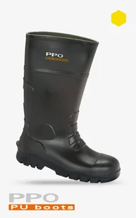 BUTY BEZPIECZNE Z POLIURETANU Z METALOWYM PODNOSKIEM PPO STRZELCE OPOLSKIE MODEL 2048, PN-EN ISO 20345, S4, CI, SRC - Obuwie robocze - miniaturka - grafika 1