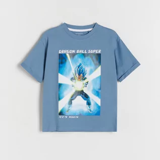 Koszulki dla chłopców - Reserved - Bawełniany t-shirt Dragon Ball - Niebieski - grafika 1