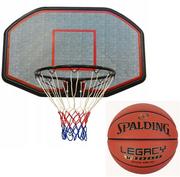Koszykówka - Enero Zestaw do koszykówki tablica + obręcz siatka + Piłka Spalding - miniaturka - grafika 1
