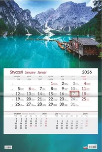 Kalendarz 2026 jednodzielny Łódki - kalendarz - Kalendarze - miniaturka - grafika 1