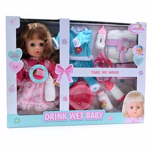 Lalka Bobas Z Akcesoriami śpioszki born pije sika - Lalki dla dziewczynek - miniaturka - grafika 1