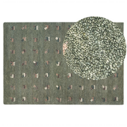 Dywany - Dywan wełniany ze wzorem w zwierzęta 160x230 cm zielony KIZARLI - miniaturka - grafika 1