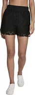 Spodenki damskie - Urban Classics Szorty damskie z koronką, czarny (Black 00007), S - miniaturka - grafika 1