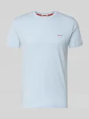 Koszulki męskie - t-shirt z detalem z logo - miniaturka - grafika 1