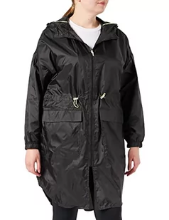 Urban Classics Damska kurtka damska przezroczysta Light Parka, Black/Electriclime, S - Kurtki damskie - miniaturka - grafika 1