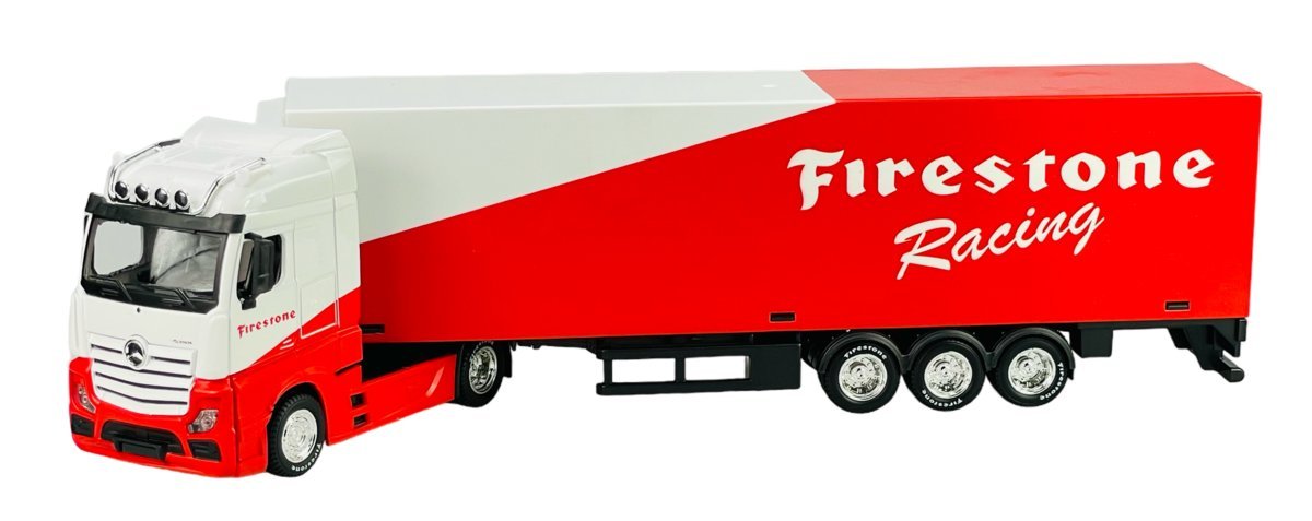 BBURAGO MERCEDES ACTROS GIGASPACE + PRZYCZEPA FIRESTONE RACING 1:43 31460
