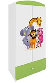 Szafy i szafki dla dzieci - Szafa dwudrzwiowa dla dziecka mix - biało R9-K26 - miniaturka - grafika 1
