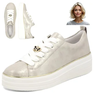 Półbuty Damskie Skórzane Wygodne Sneakersy na platformie Remonte 38 - Półbuty damskie Półbuty Damskie Skórzane Wygodne Sneakersy na platformie Remonte 38 - Półbuty damskie - miniaturka - grafika 1