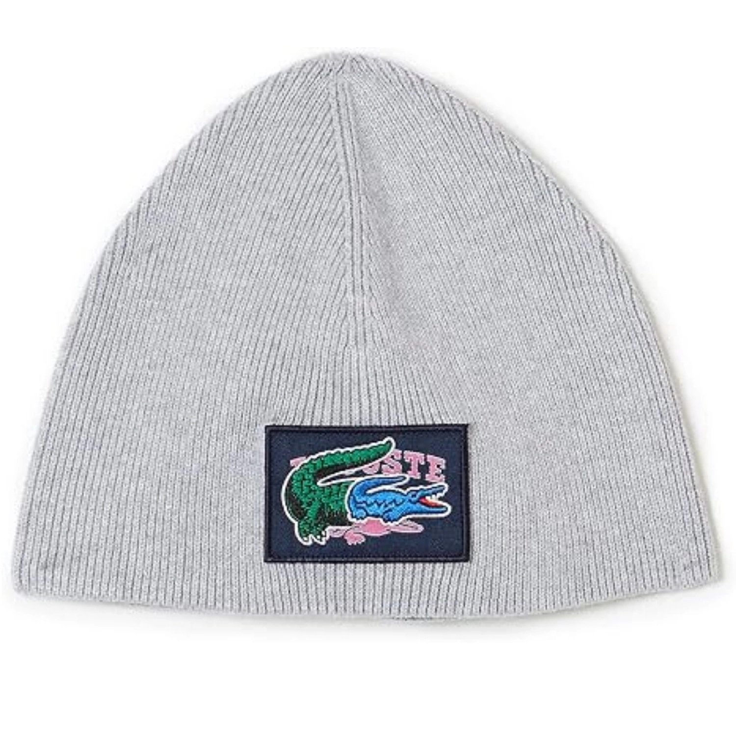 Czapka dziecięca Lacoste szara bawełna z wełną zimowo-jesienna r. S