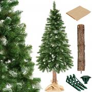 Choinki - sztuczne Choinka Na Pniu 220 cm Sosna Diamentowa ośnieżone Drzewko Świąteczne - miniaturka - grafika 1