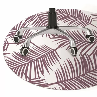 Mata pod fotel ochrona paneli Purpurowe liście fi100 cm - Podnóżki, podpórki, podkładki - miniaturka - grafika 1