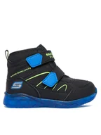 Buty dla chłopców - Skechers Trzewiki Illumi-Brights 407613N BBLM Czarny - miniaturka - grafika 1