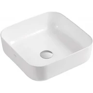 Umywalki - Invena Malaga umywalka 39 cm nablatowa kwadratowa biała CE-39-001 - miniaturka - grafika 1