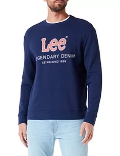 Lee Męska bluza z motywem legendarnym, Denim Crew, Medieval Blue, rozm. XXL, Medieval Blue, XXL - Bluzy męskie - miniaturka - grafika 1