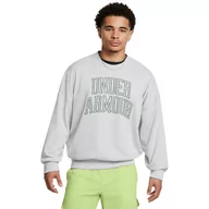 Bluzy sportowe męskie - Męska bluza dresowa Under Armour UA Icon Hwt Terry Os Crew - szara - UNDER ARMOUR - miniaturka - grafika 1
