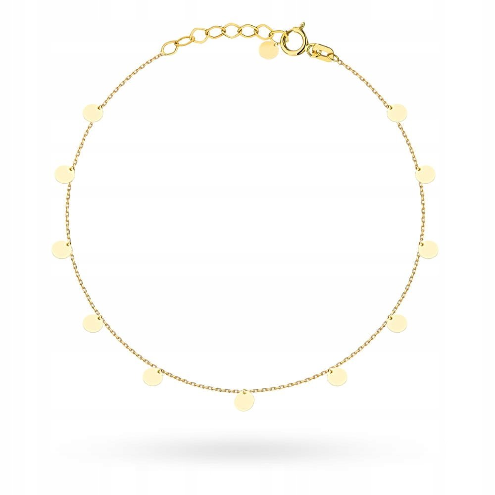 Bransoletka złota 585 z kółkami 0.98g 17+2cm regulacja