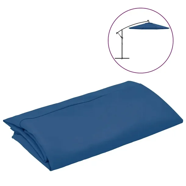 Zamienne pokrycie parasola ogrodowego lazurowe 300 cm, 100% poliester