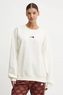 Bluzy damskie - The North Face bluza Essential Crew damska kolor beżowy z aplikacją NF0A89EPQLI1 - miniaturka - grafika 1