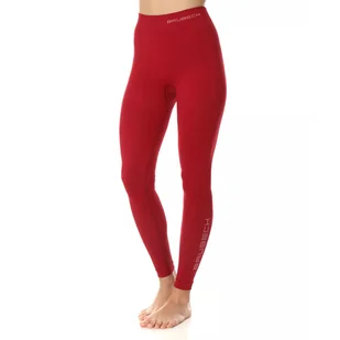 Damskie legginsy termiczne Brubeck EXTREME THERMO LE13050 claret - M - Spodnie sportowe damskie - miniaturka - grafika 1
