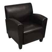 Fotele - Ciemnobrązowy fotel z ekoskóry C2-D88 - miniaturka - grafika 1