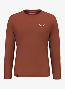 Bluza bez kaptura Salewa Pedroc Dry L/S Tee - bombay brown - Bluzy sportowe męskie - miniaturka - grafika 1