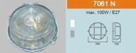 Oprawy, klosze i abażury - Oprawa SAUNA-7061N, E27, 100W, biała-bakelit, klosz przeźroczysty-szkło, Ip - miniaturka - grafika 1