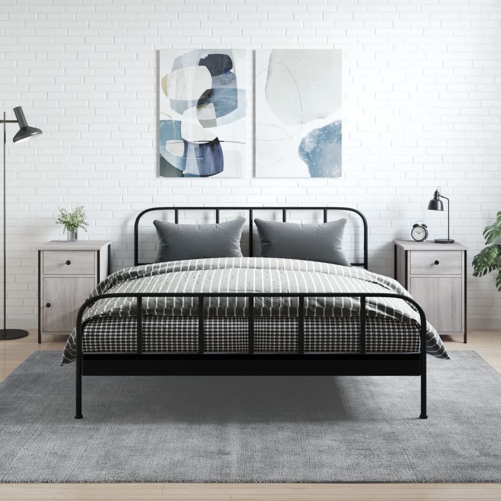 Szafki nocne 2 szt. Szara Sonoma 40x42x60 cm materiał drewnopochodny