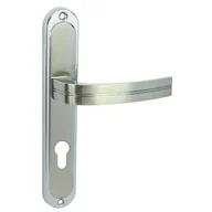 Klamki - Domino Klamka do drzwi wewnętrznych z długim szyldem do wkładki Dekan 72 Chrom Nikiel - miniaturka - grafika 1