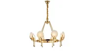 Lampy sufitowe - Lumina Deco Deco NOWOCZESNY ŻYRANDOL KRYSZTAŁOWY MONTEGO W8 LDP 8010-8 (GD) - miniaturka - grafika 1