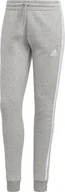Spodnie męskie - Spodnie damskie adidas Essentials 3-Stripes Fleece szare IL3282-S - miniaturka - grafika 1