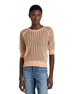 Swetry damskie - G-STAR RAW Damski sweter Pointelle 1 Sl Knit, różowy (Peach Nougat D140-c962), L - miniaturka - grafika 1