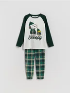 Skarpetki dla dzieci - Reserved - Piżama SNOOPY - ciemnozielony - miniaturka - grafika 1