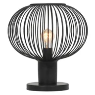 Lampy stojące - Loftowa lampka nocna GILA 565790132 Trio druciana metalowa czarny - miniaturka - grafika 1