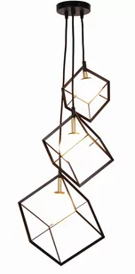 Candellux Lampa Wiszaca Weert 3 Czarny Złoty 120X20X28 50103047 - Lampy sufitowe - miniaturka - grafika 1