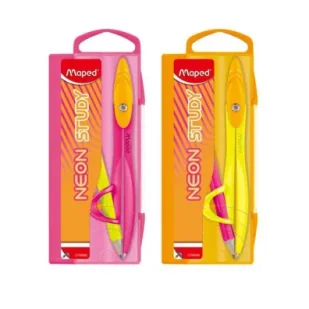 Cyrkiel Study Neon + ołówek mix MAPED - Przybory szkolne - miniaturka - grafika 1