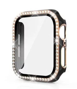 Etui + Szkło 2W1 Do Apple Watch 4/5/6/Se 40mm Diamond Czarno-Rosegold - Akcesoria do smartwatchy - miniaturka - grafika 1