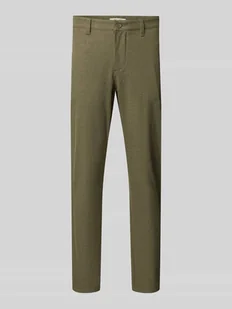 Chinosy o kroju slim fit z dodatkiem wiskozy model ‘MARK’ - Spodnie męskie - miniaturka - grafika 1