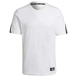 Koszulki męskie - Adidas H39787 M FI 3S T-shirt męski biały L - grafika 1