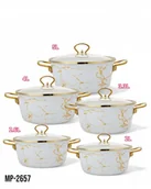 Zestawy garnków i patelni - Garnki Emaliowane 10 el. Indukcja Gaz - Wysoka Jakość MASTERPAN - miniaturka - grafika 1