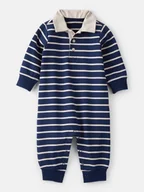 Pajacyki dla niemowląt - carter's Rampers w kolorze kremowo-granatowym - miniaturka - grafika 1