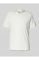Koszulki męskie - Koszulka polo o kroju slim fit z fakturowanym wzorem - Blend - miniaturka - grafika 1
