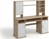 Biurka - Biurko Vivaldi Meble BIURKO VIGO dąb sonoma/biały mat - miniaturka - grafika 1