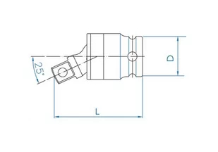 PRZEGUB KULISTY UDAROWY 3/8" , Z KULKĄ King Tony - Klucze i nasadki - miniaturka - grafika 2