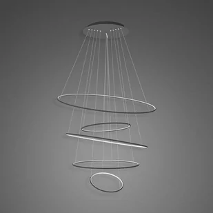 Altavola Design Lampa wisząca Lampa wisząca Ledowe okręgi No.5 150 cm 3k czarna ściemnialna LA085/P_150_in_3k_black_dimm - Lampy sufitowe - miniaturka - grafika 1