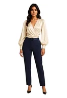 Spodnie damskie - Pantaloni a sigaretta vita media Donna Imperial - miniaturka - grafika 1