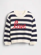 Bluzy i sweterki niemowlęce - GAP Sweter w kolorze kremowo-granatowym - miniaturka - grafika 1